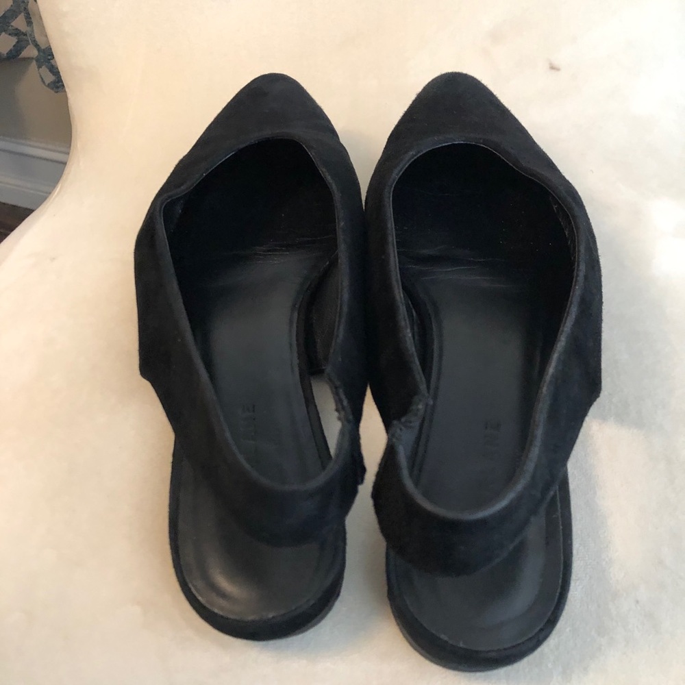 Everlane The V slingback in black suede size 10.5 - Picture 2 of 7